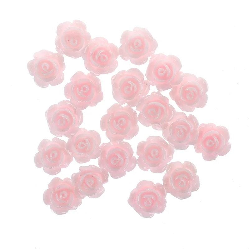 

20шт 3D розовый маленький цветок розы с разными украшениями для дизайна ногтей