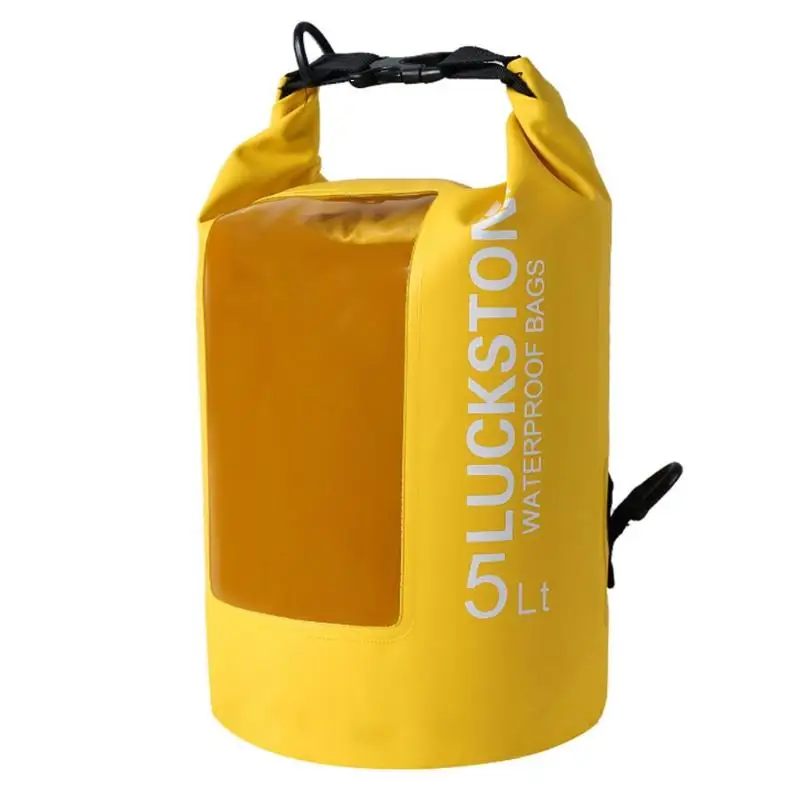 Красочные 5L/10L/20L водные виды спорта ПВХ Дрифт рюкзак прозрачное окно легкий Дайвинг плавающий сухой мешок Открытый водонепроницаемый