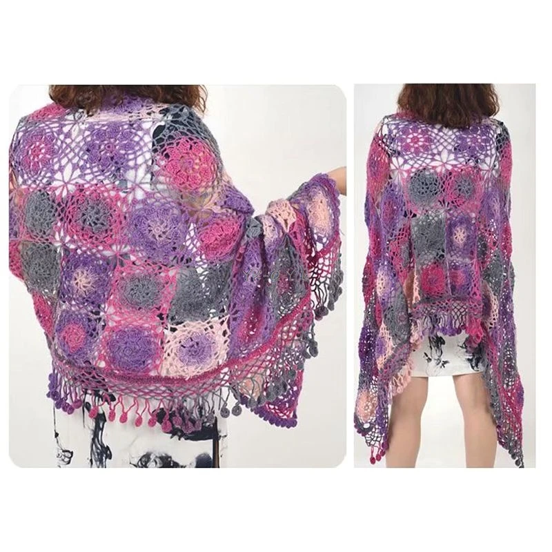 Мягкая шерстяная пряжа радужные градиентные цвета сделай сам Детская шерсть для