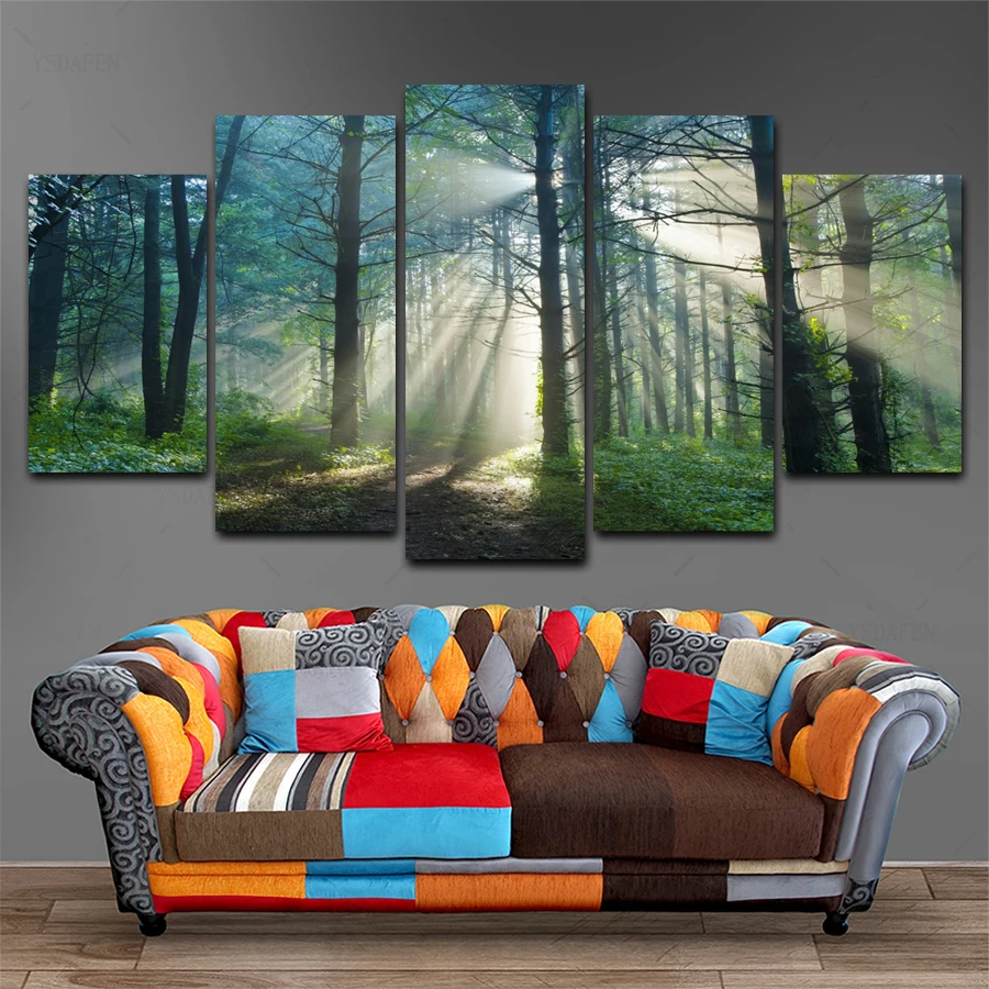 Op de muur HD Печать olieverf модульная фотография пейзаж постер вид помещения декор для