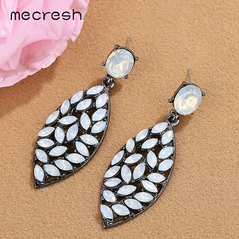 Винтажные висячие серьги Mecresh с кристаллами маркиза модные ювелирные изделия