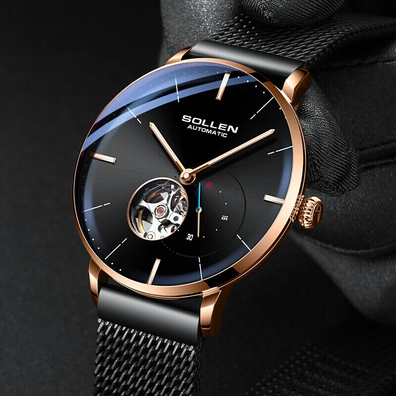 Мужские Водонепроницаемые механические часы с сапфировым стеклом|Мужские часы| |