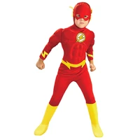 boy the flash muscle superhero fancy dress kids fantasy comics movie carnival party halloween cosplay costumes