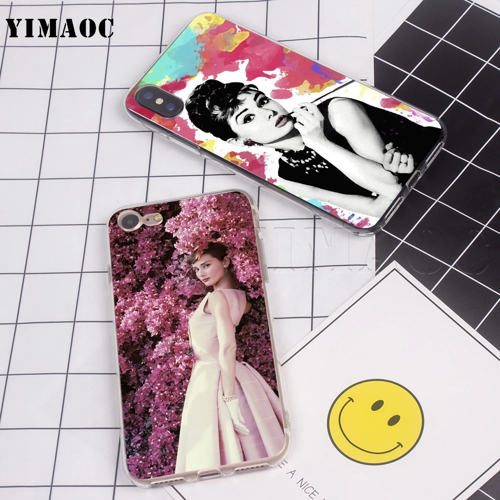 Чехол YIMAOC Одри Хепберн для Xiaomi Redmi Mi Note MAX 3 6a 7 8 9se mix 2s a1 a2 Lite mi6 mi8 se pocophone f1|Бамперы| |