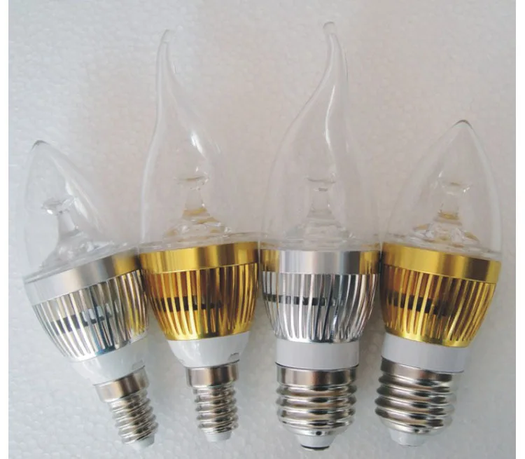 VisWorth 3W 5W LED Candle Light E14 E27 Base Led Lamp 3PCS Leds AC 110V 220 240V Crystal Bulb Warm Cold White SpotLight | Лампы и