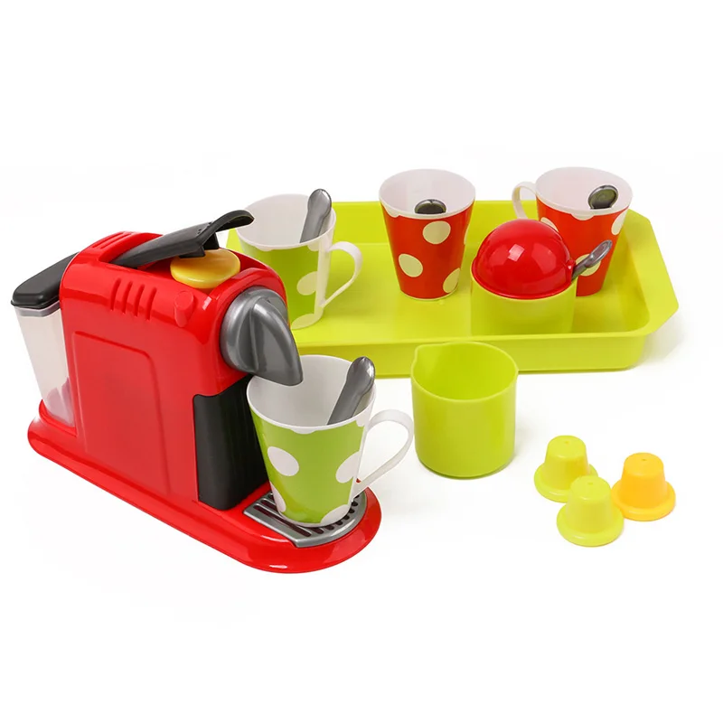 Coffee Machine Имитация кофемашины мини CuteToys послеобеденный чай ролевые игрушечный театр набор игрушечной посуды для детей Рождественский подарок - Цвет: Coffee Machine