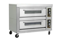 commercial 2decks 4pans pastry food gas baking oven double layers four trays gas bakery oven pizza cake bread baking equipment