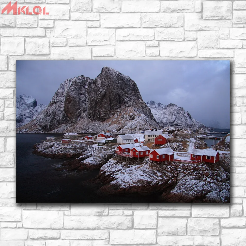 Wxkoil Wall Art лофотенские Норвегия фотографического искусства для Гостиная картина