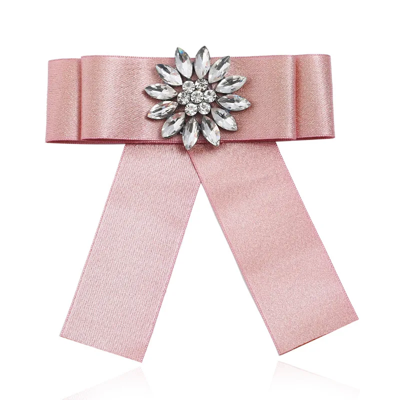 Модный тканевый однотонный большой галстук бабочка из ленты розовый синий каваи