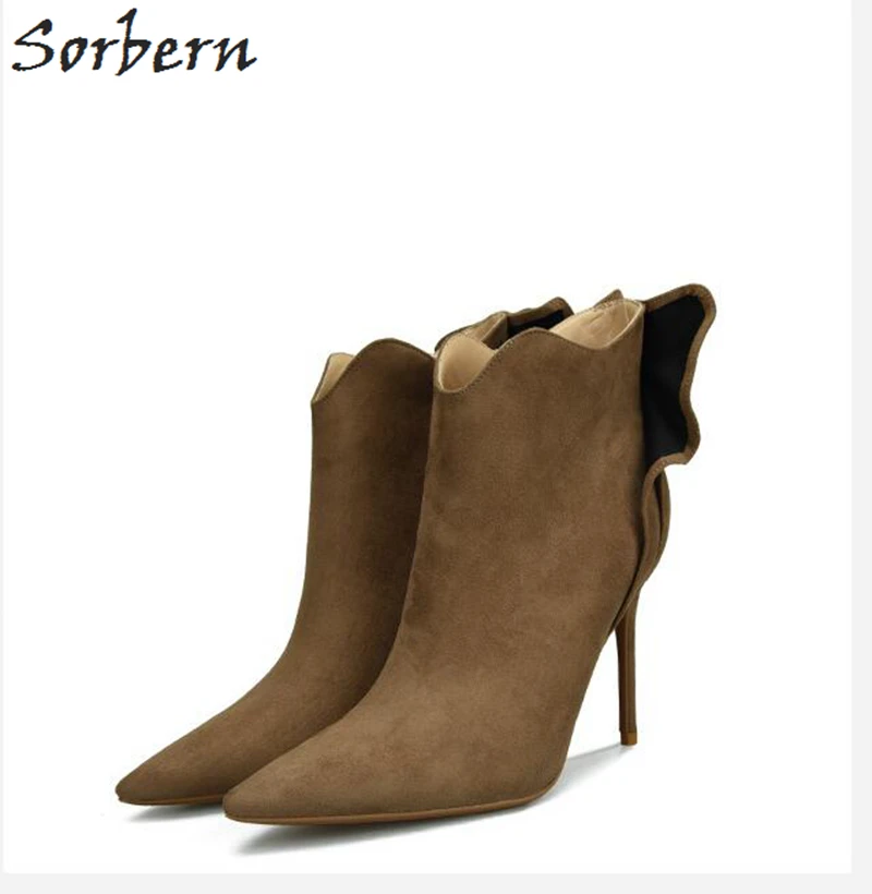 Sorbern/модные женские ботинки Botas Mujer с цветочным принтом см однотонные вечерние на