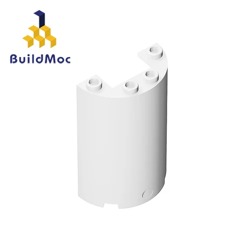 BuildMOC 85941-35312 цилиндр половина 2x4x5 с 1x2 вырезами для строительных блоков части DIY логотип развивающие творческие подарочные игрушки - Цвет: 02-10