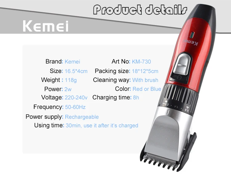 kemei hair trimmer rechargeable clipper cutting shaving machine electric shaver for man beard styling tools | Бытовая техника