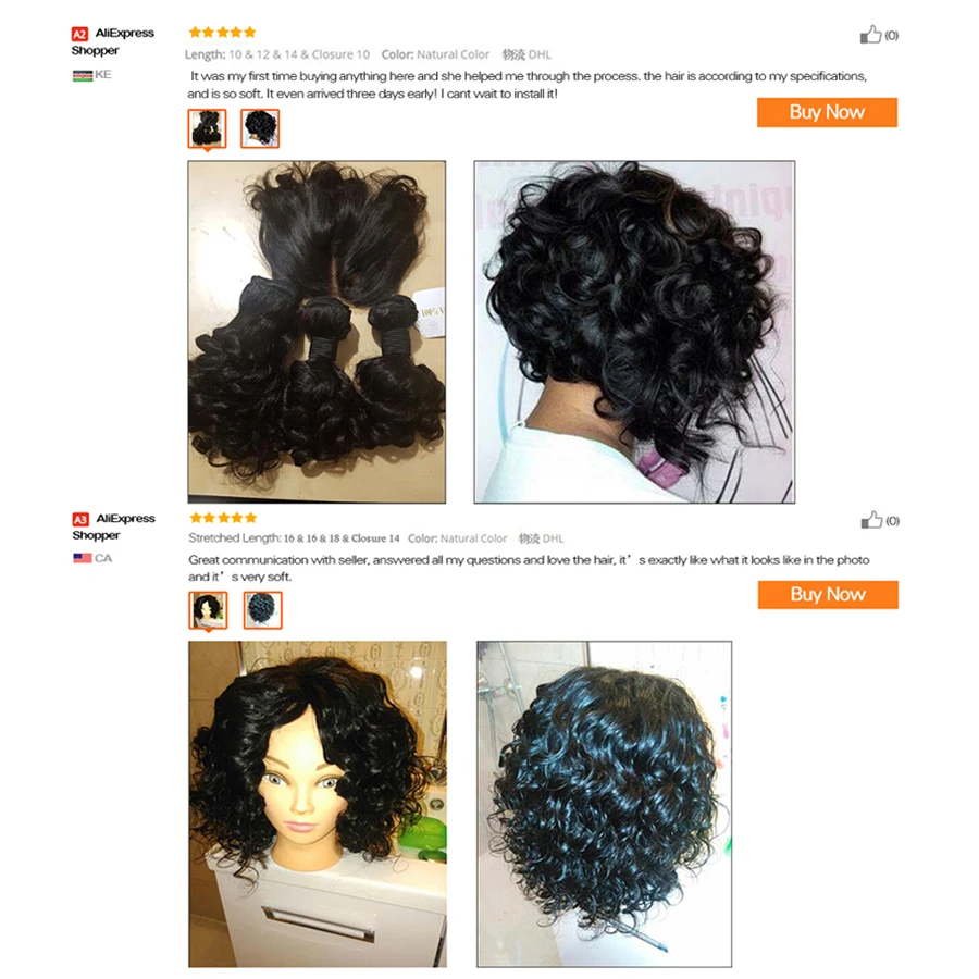 Wholesale 10 Bundles Bouncy Curly Weave Funmi Human Hair Bundles Brazilian Hair Weave Bundles Short Bob Remy Hair Extensions