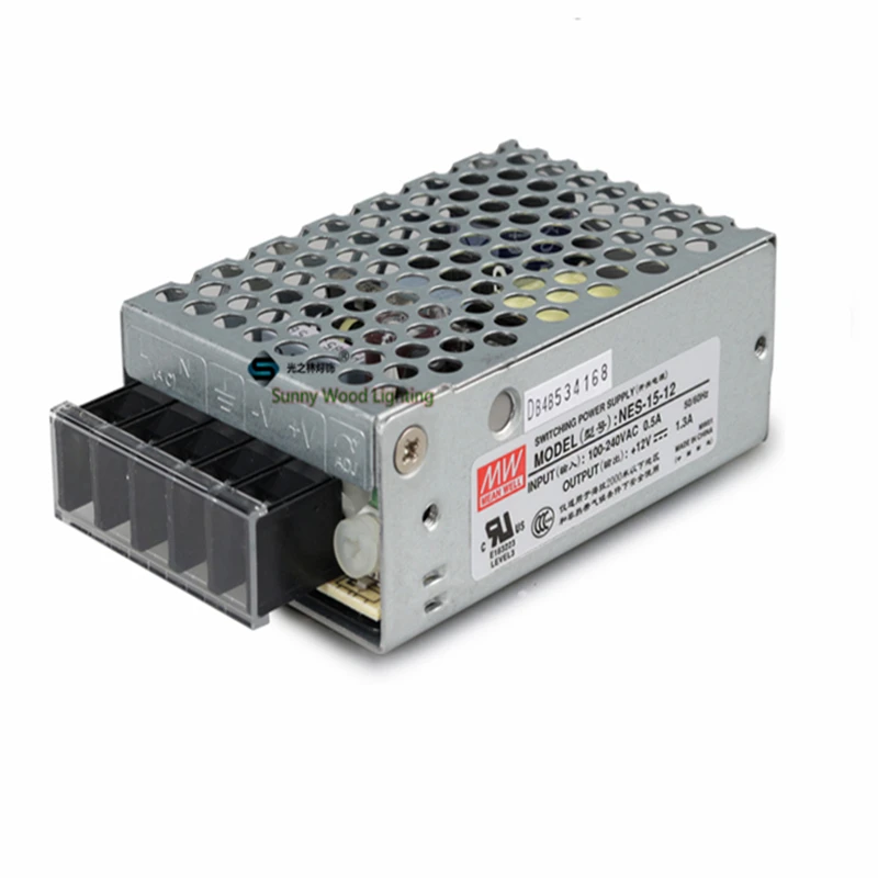 100-240Vac input 12VDC output power supply 1.3A 15W driver LED Power transformer CE UL NES-15-12 | Освещение