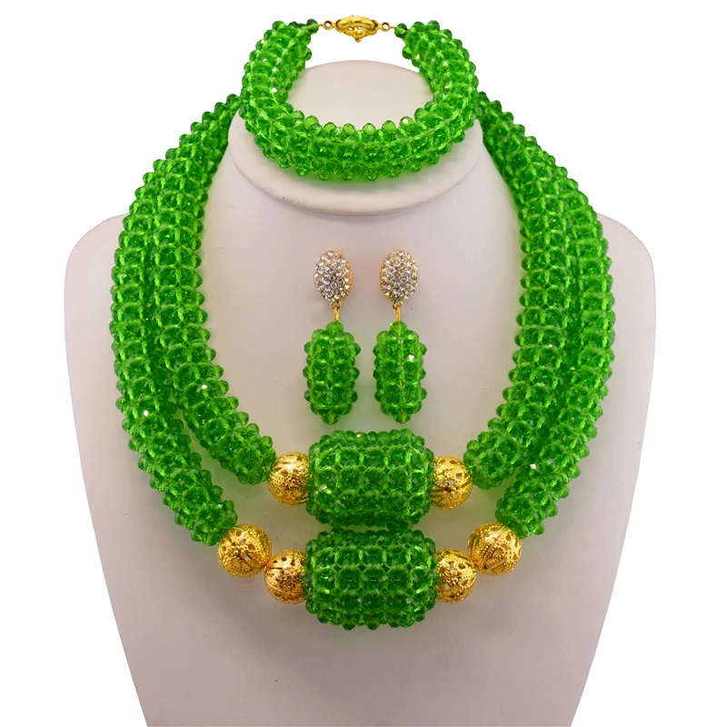 2017 Свадебный костюм в нигерийском стиле эффектные ювелирные изделия для женщин