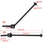 2pcs FR стальной Универсальный приводной вал для RC 1:10, Электрический Himoto E10XT E10XTL Katana Truggy, запасные части 33604