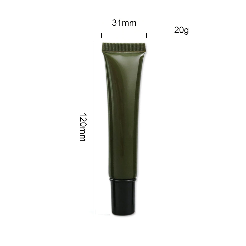 20g Green 1 шт. х косметический Мягкий Тюбик пластиковый лосьон Пустые контейнеры для макияжа сжимаемая трубка Refilable эмульсия в бутылках крем упаковка - Цвет: 20g Green