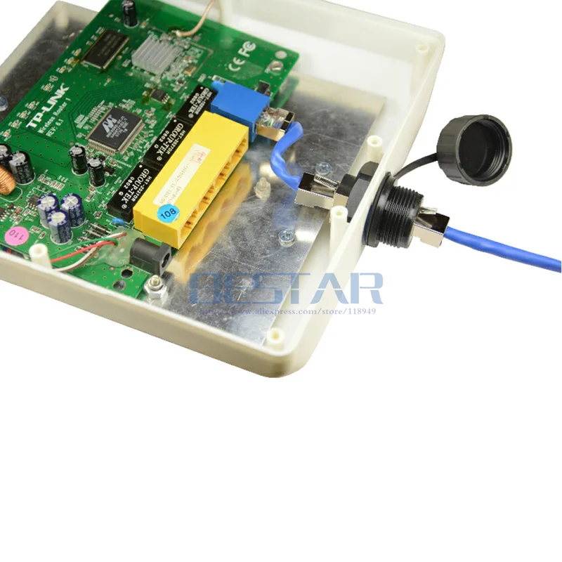 Водонепроницаемый RJ45 разъем Ethernet LAN RJ 45 CAT5 CAT 5E CAT6 6E female M25 прямое Экранирование