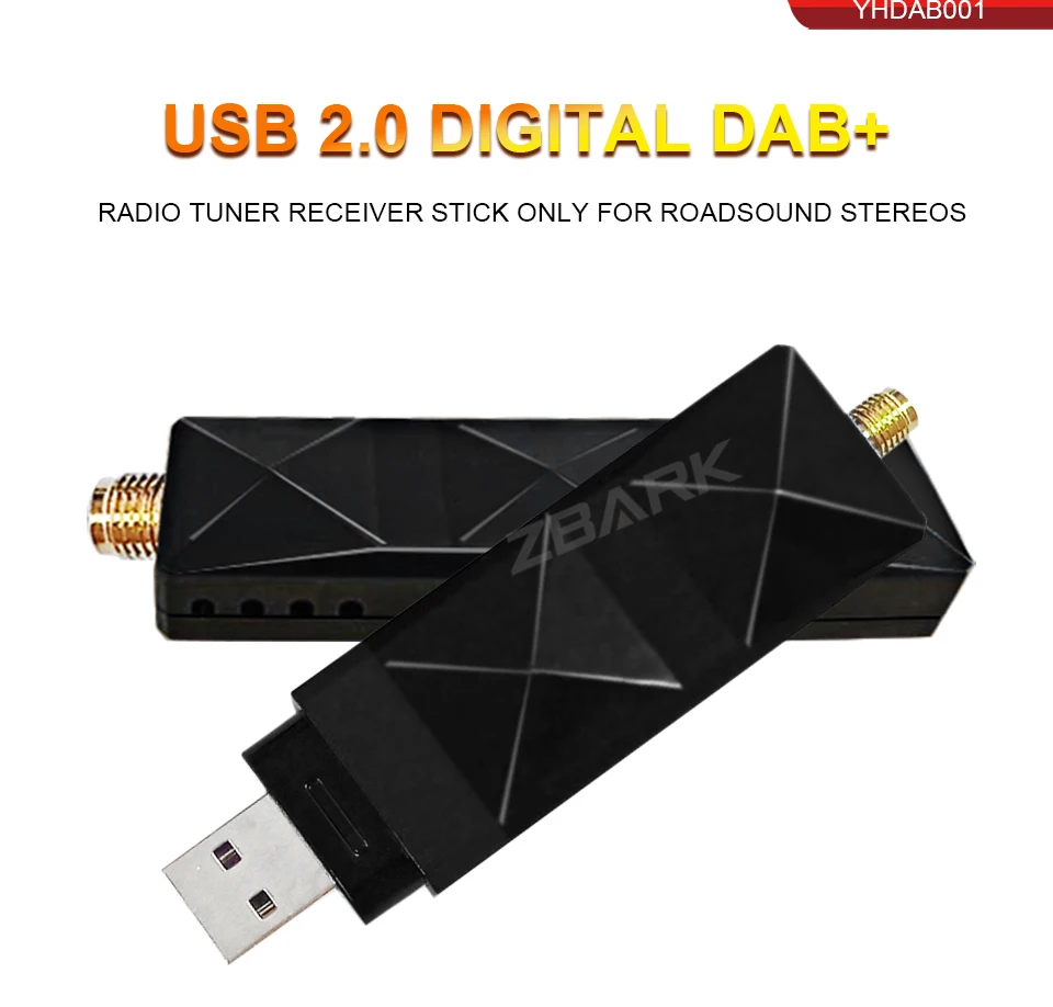 USB DAB01 USB 2,0 цифровой DAB+ радио тюнер приемник палка только для Android 5,1 6,0 7,1 и 8,0 автомагнитолы YHDAB001