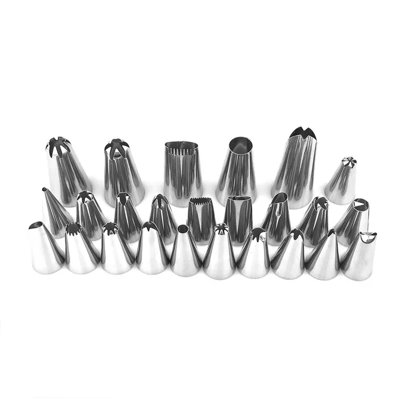 TTLIFE 32PC/Set DIY Kitchen Baking Cake Decorating Tool Silicone Icing Piping Cream Pastry Bag Stainless Steel Nozzle Converter | Дом и сад