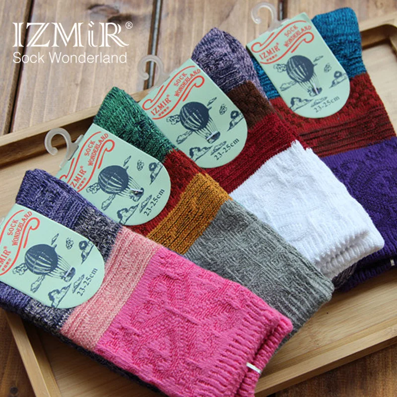 10 Пар/лот ДАМЫ ХЛОПОК двойной иглой цветочные носки Корейской моды all-матч Измир