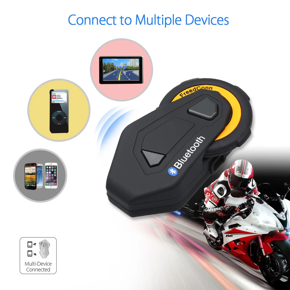 FreedConn t-max 1500 м Bluetooth шлем для мотоцикла мопеда домофон гарнитура FM Радио