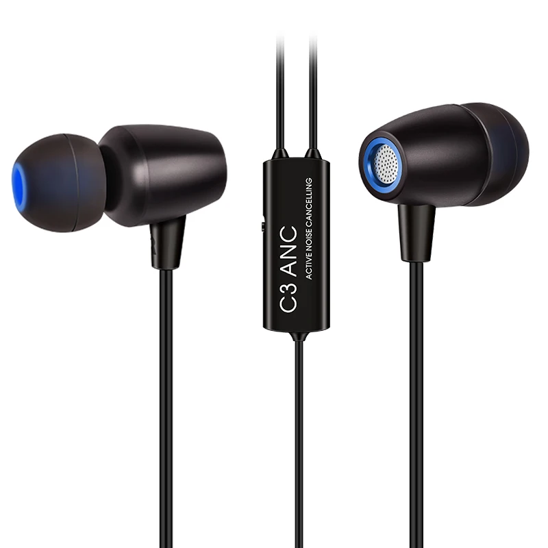 C3 ANC интеллектуальные наушники с активным шумоподавлением + металлические HIFI