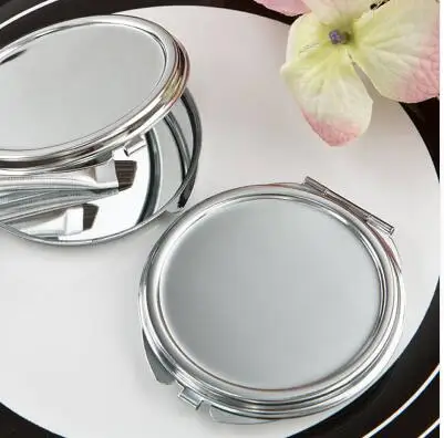 500 шт. компанией DHL Бесплатная серебряное зеркало Карман Цветочные тиснением