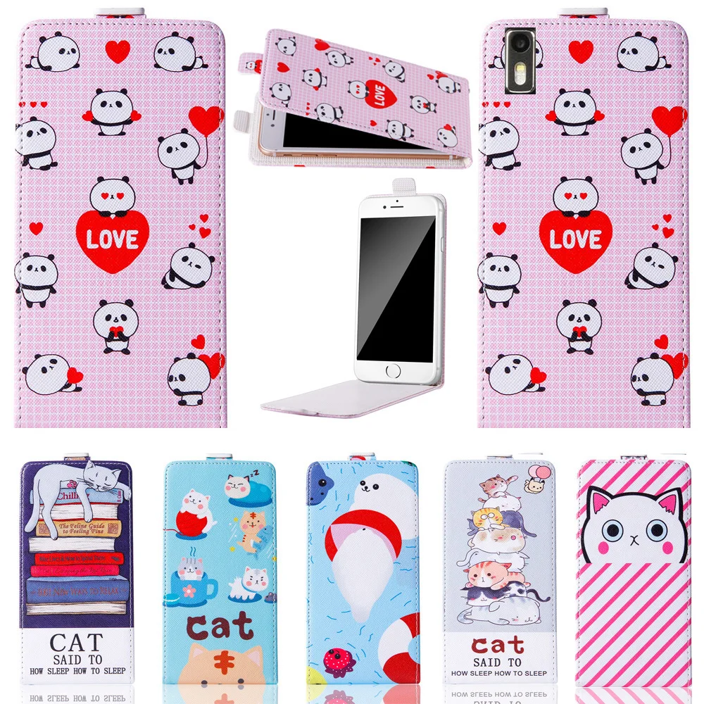 Мода Мультфильм Роскошные вверх и вниз Стенд Флип PU кожаный чехол Пластик сзади с