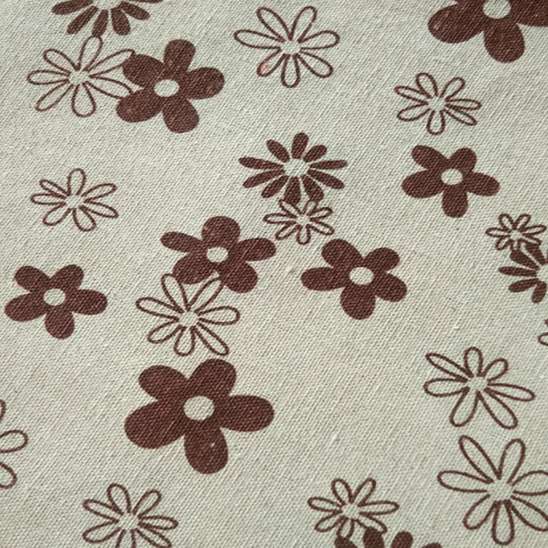 Винтажная Лоскутная хлопковая льняная ткань с цветочным принтом швейный