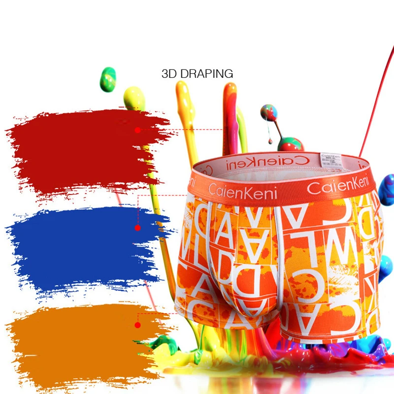 Трусы боксеры мужские с принтом брендовые дышащие хлопковые шорты нижнее