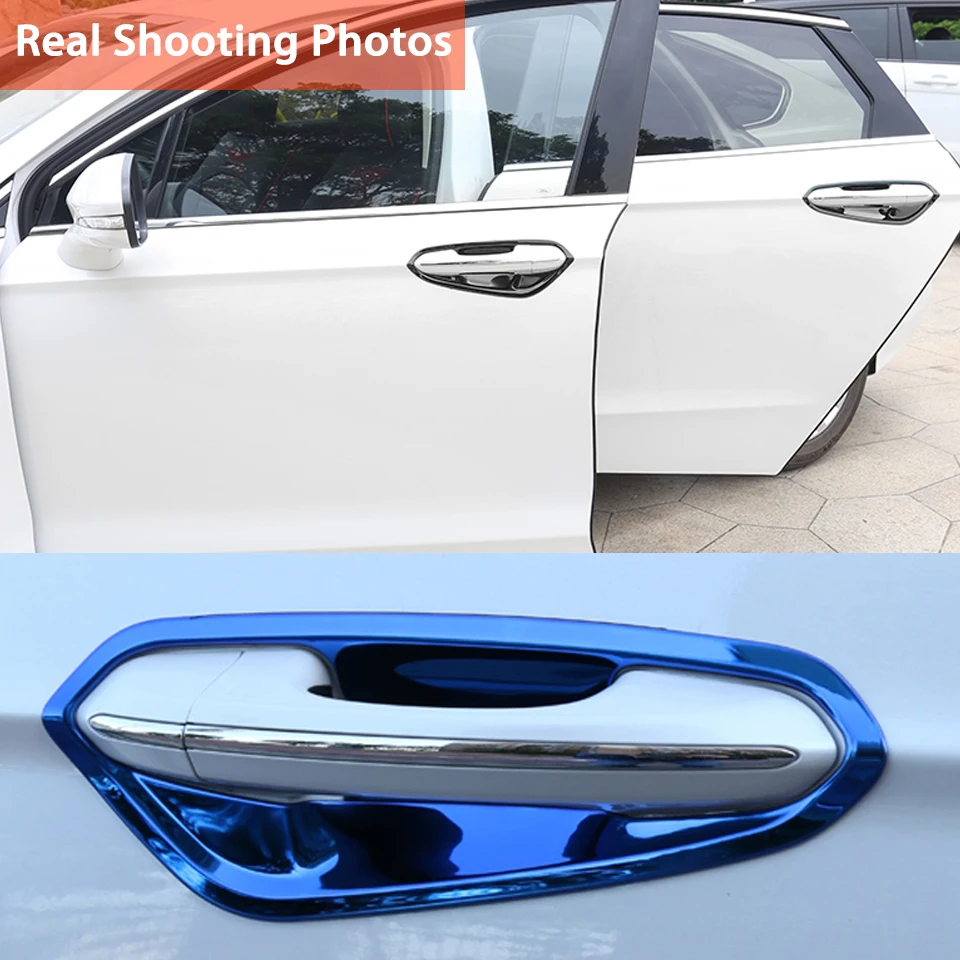 BACKAR Авто Стайлинг Нержавеющая сталь наклейки для Ford Mondeo MK5 MKV внешний дверная ручка рамка охватывает аксессуары