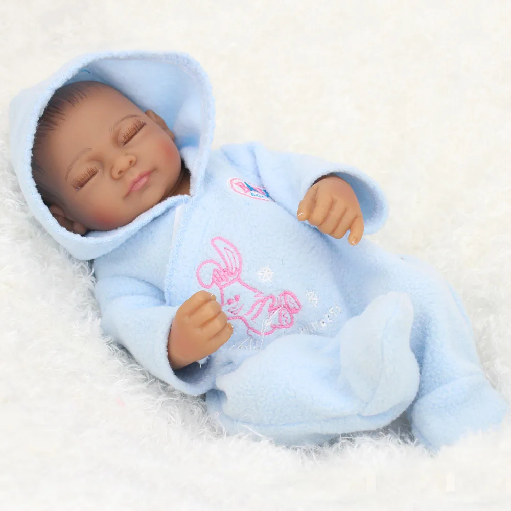 NPKDOLL африканская кукла черная для новорожденных мягкая виниловая силиконовая