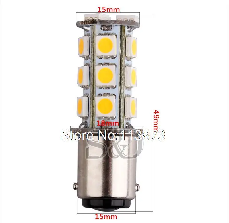 10pcs 1142 BA15D 18 SMD 5050 Tail Turn Signal lamp Warm White led car bulbs rear brake Lights Car Light Source parking 12V | Автомобили и