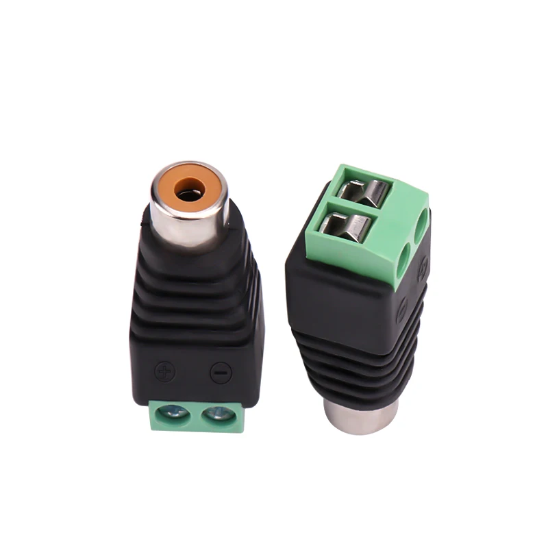 Sindax DC Terminals RCA female connector FCAT5 To rca Camera CCTV Video AV терминалы block jack 10PCS | Обустройство дома