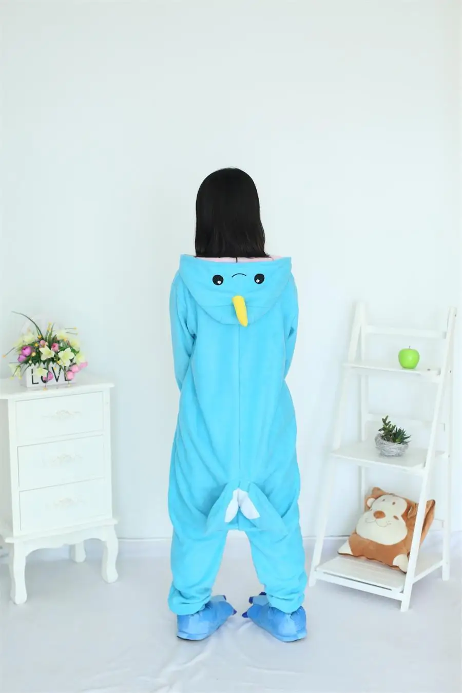 

Kigurumi Cartoon Adult Unisex Animal Narwhal Onesie Whale Pajamas Fleece Sheep Pajamas Costumes Cosplay Sleepwear Hooded