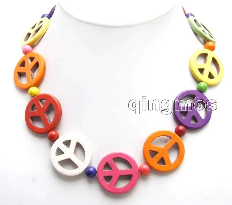 Большой 30 мм многоцветный круглый знак мира камень 18 &quotNecklace-nec5572 опт/розница |