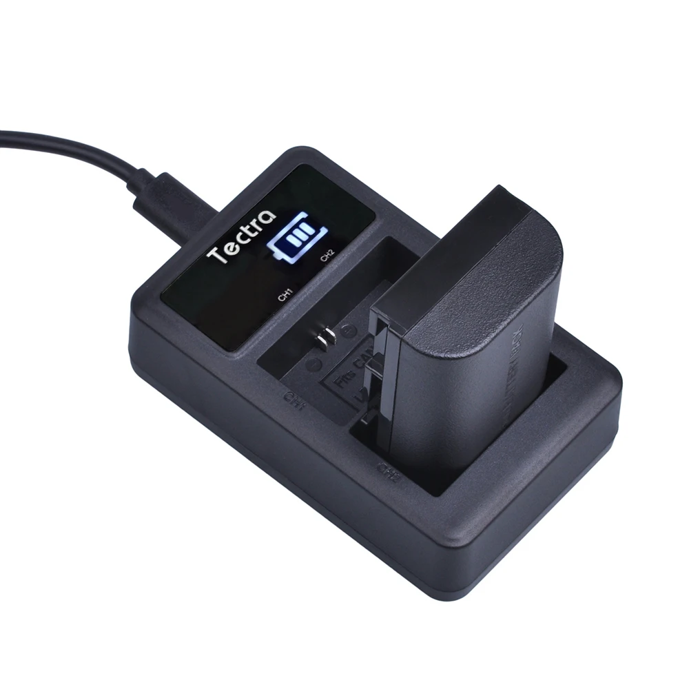 Tectra 4pcs LP-E6 LP E6 E6N цифровой аккумулятор + светодиодный дисплей USB двойное зарядное