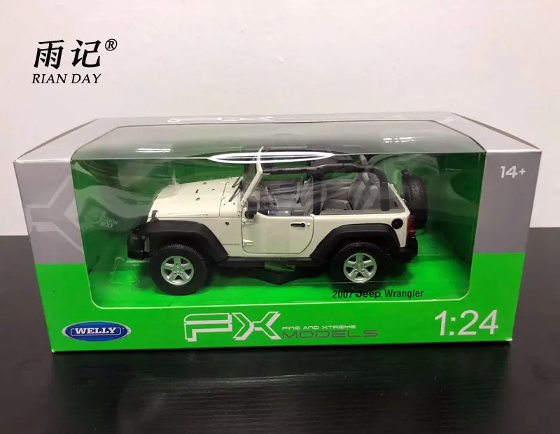 WELLY 1/24 весы США 2007 Jeep Wrangler SUV литая модель металлический автомобиль игрушки для