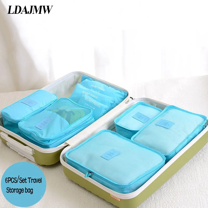 Высокое качество 6 шт./компл. органайзер для одежды путешествий аккуратная сумка