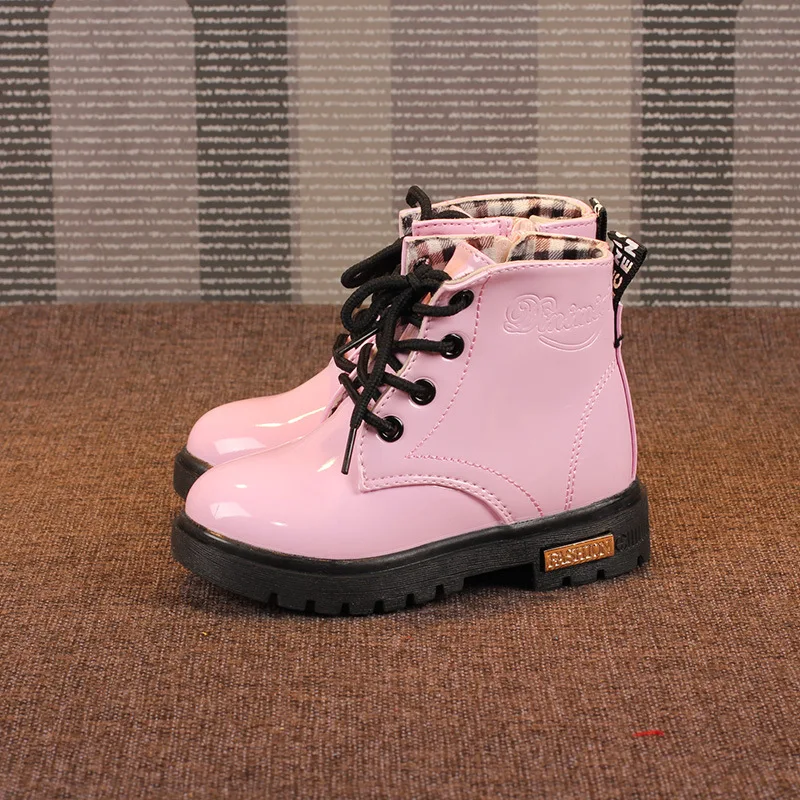 2018 Spring/Autumn Children casual shoes boot kids Zip Round Toe pinkycolor girl/boy 1Y-3Y/4Y-6Y/7Y-12Y | Детская одежда и обувь