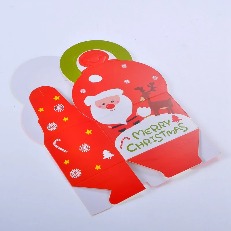 Hoomall 12 шт. бумажная Подарочная коробка Новогодняя сумка Navidad печенья холокатная