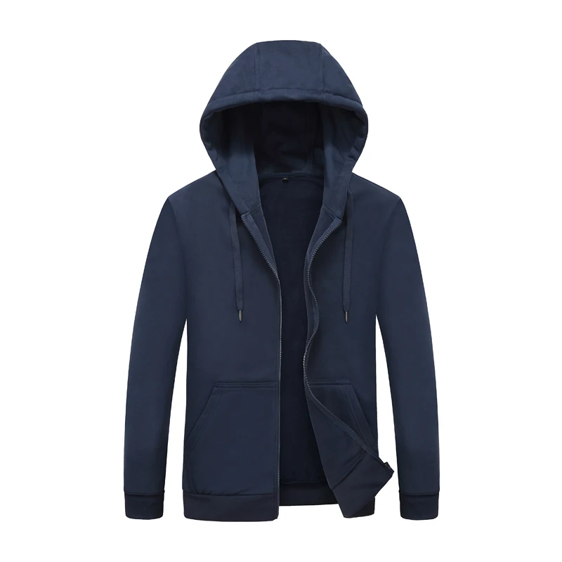 Men's hoodie with hood sweatshirt hip hop Hoody Hoodie Men zipper Casual Cotton pullover mens hoodies and sweatshirts 455 - Цвет: 627-Blue