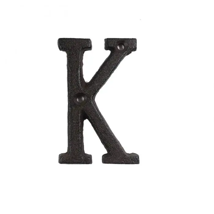 Металлические буквы цифры чугунное украшение дом знак для двери DIY кафе стена может Прямая поставка