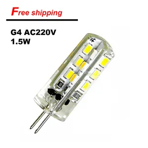 Светодиодные лампы G4 220 В 24324864104led SMD3014, угол свечения 360 градусов, силиконосветодиодный светодиодные лампы для люстры, лампы светильник шт. в партии