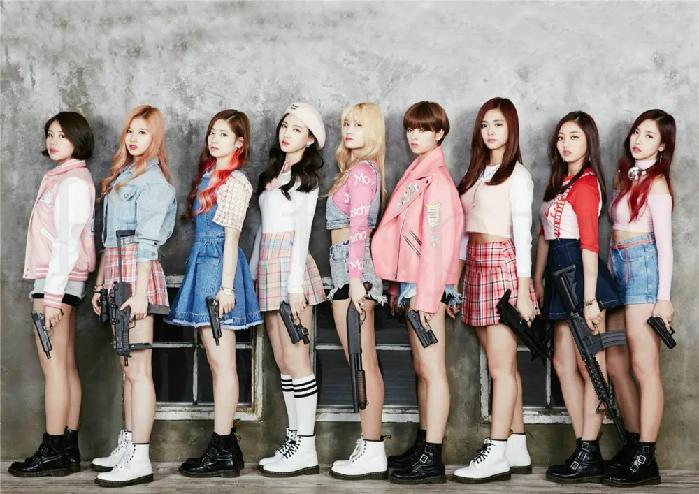 Дважды плакаты K-POP наклейки на стену с белым покрытием бумага печатает Высокое разрешение гостиная спальня бар домашнего искусства бренд - Цвет: Бургундия