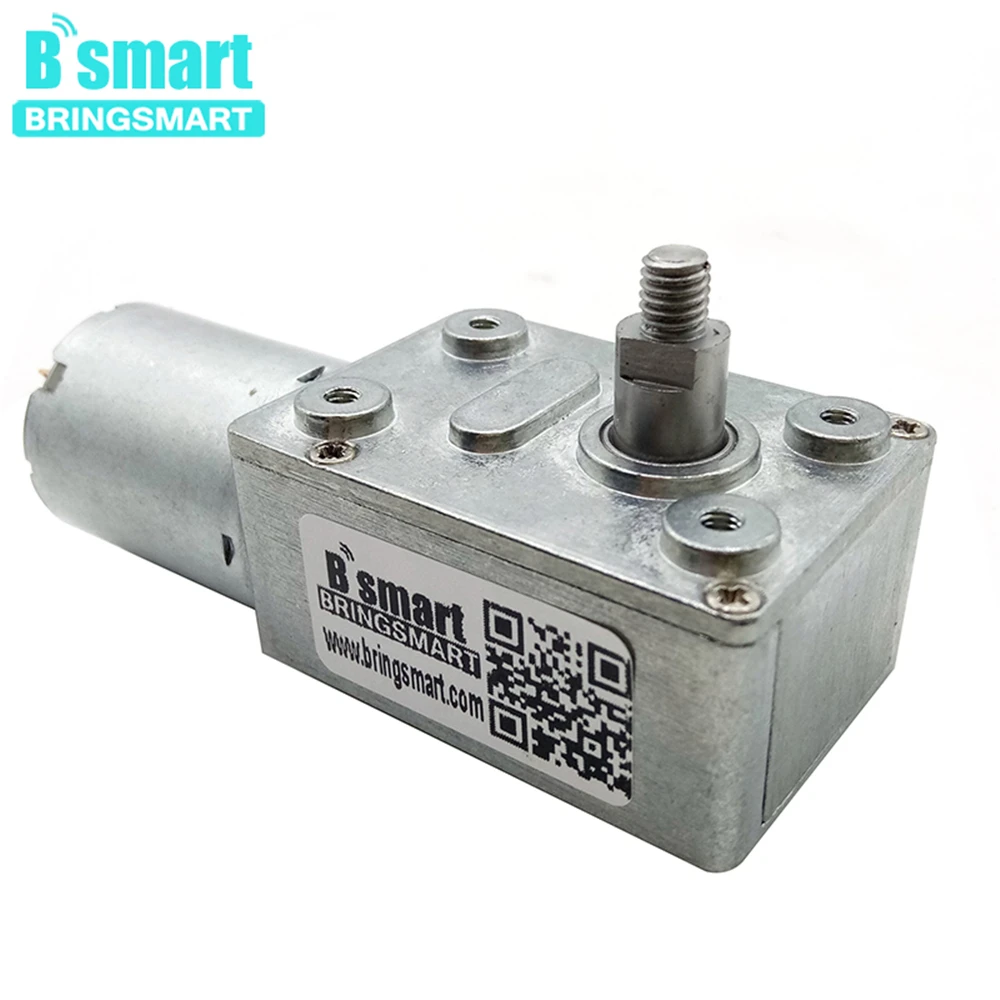 Bringsmart JGY370 DC червячный мотор-редуктор 6 в 12 В 24 В мини двигатель 8 мм выходной вал M5 винт двойной Плоский Бит специфический для диапазона капот