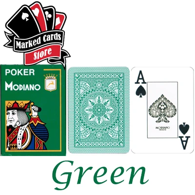 color 3 green Италия Modiano Cristallo помеченные игральные карты с очками 4 PIP Jumbo Poker Размер пластик со светящимися чернилами - Цвет: color 3 green