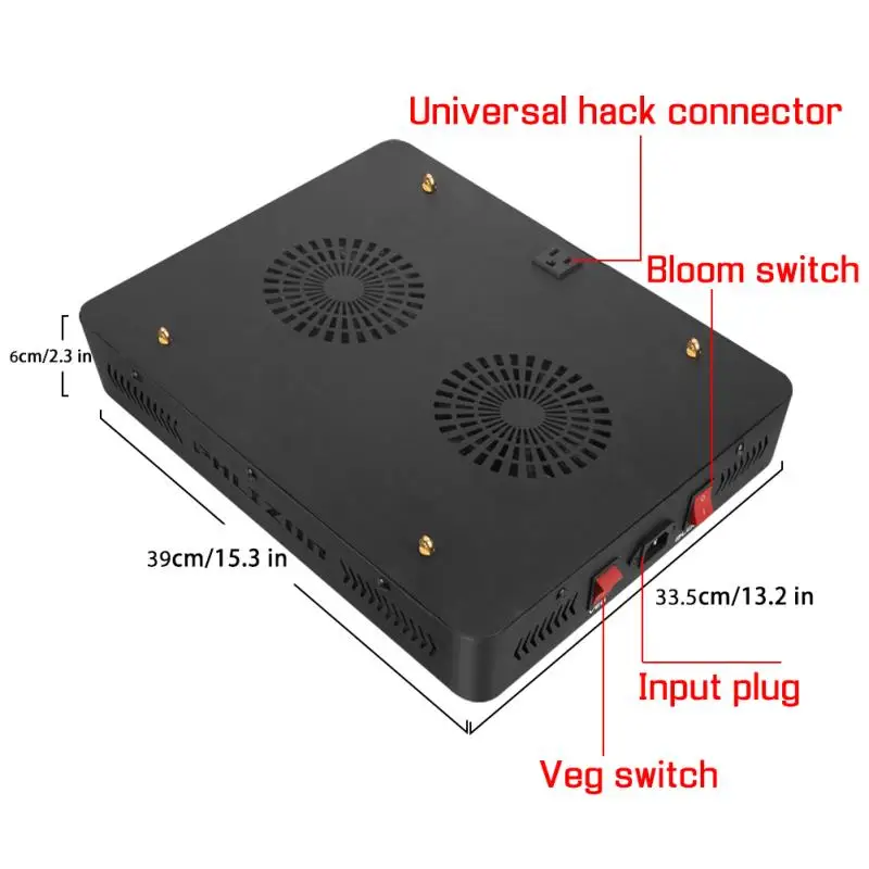 Phlizon 1200 W LED растущий свет led horticole лампы, подходит для рассады цветок Крытый сад гидропоники, вег& Bloom двойной переключат