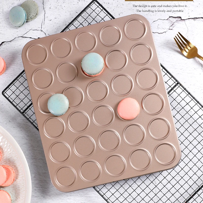 Non Stick Gold Cookies Macarons Baking pans Stainless steel DIY Biscuit Cake Bakeware Tools